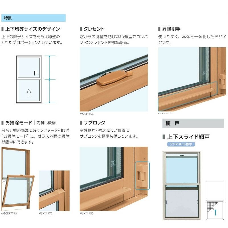面格子付片上げ下げ窓 バランサー式 06013 エピソードⅡ ＮＥＯ W640×H1370 mm YKKap 断熱 樹脂アルミ複合 サッシ 面格子  上げ下げ 窓 複層 リフォーム DIY | リフォームおたすけDIY