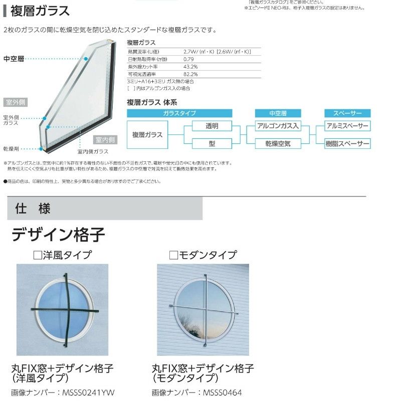 丸FIX窓 070070 エピソードⅡ NEO W780×H780 mm YKKap 断熱 樹脂アルミ複合 サッシ フィックス窓 丸 FIX 窓  リフォーム DIY | リフォームおたすけDIY