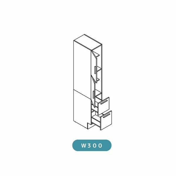 洗面台 LIXIL/INAX Crevi クレヴィ 奥行560タイプ トールキャビネット 間口W300mm 標準タイプ  RAS-306-A 収納 洗面化粧台 リフォーム DIY