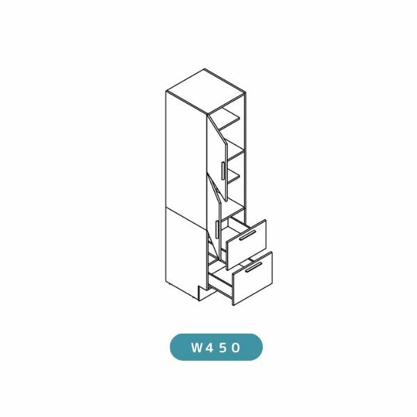 洗面台 LIXIL/INAX Crevi クレヴィ 奥行560タイプ トールキャビネット 間口W450mm 標準タイプ  RAS-456-A 収納 洗面化粧台 リフォーム DIY