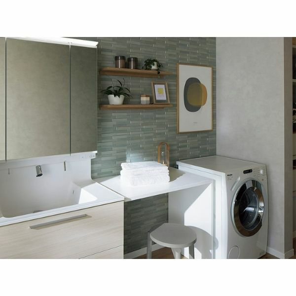 洗面台 LIXIL/INAX Crevi クレヴィ 奥行560タイプ ランドリーカウンター 間口W900×D533×H784mm カウンター調整範囲451～900mm RA-560N(900)/W リフォーム DIY