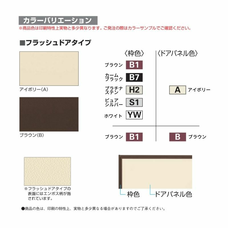 玄関ドア 勝手口 2HD 79620 W796×H2007ｍｍ フラッシュドアタイプ ガラリ付 ランマ無 半外付型 YKK YKKap シンプル 倉庫 物置 店舗 ドア リホーム リフォーム 4枚目