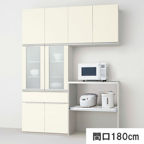 食器棚 システムキッチン収納 ノクト LIXIL カップボード＋ハイカウンタープラン 間口180cm  家電収納(蒸気排出ユニット無し)下段オープンプラン グループ1 | リフォームおたすけDIY