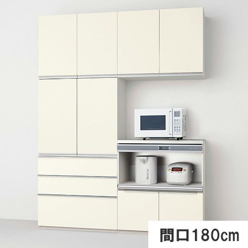 食器棚 システムキッチン収納 ノクト LIXIL カップボード＋ハイカウンタープラン 間口180cm 家電収納(蒸気排出ユニット付)下段開き扉プラン グループ1