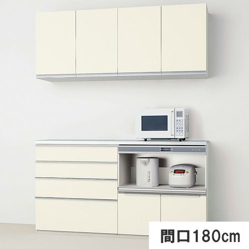 食器棚 システムキッチン収納 ノクト LIXIL 壁付型ハイカウンタープラン 間口180cm 家電収納(蒸気排出ユニット付)下段開き扉プラン グループ1