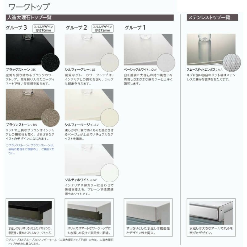 システムキッチン リクシル ノクト 壁付L型 W2400mm 基本プラン 3口コンロ 間口幅240×奥行65cm 食洗機付 吊り戸棚付 グループ3 LIXIL リフォーム 流し台 システムキッチン セミオーダー 仕様変更対応 9枚目