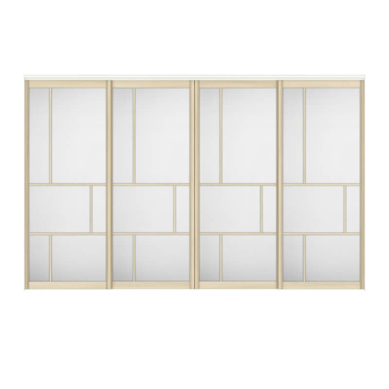 【オーダーサイズ 】可動間仕切り 引戸上吊 リクシル ラシッサD キナリモダン 引違い戸 4枚建 AKMHF-LZE ノンケーシング枠 W2149～3949mm×H1750～2425mm DIY