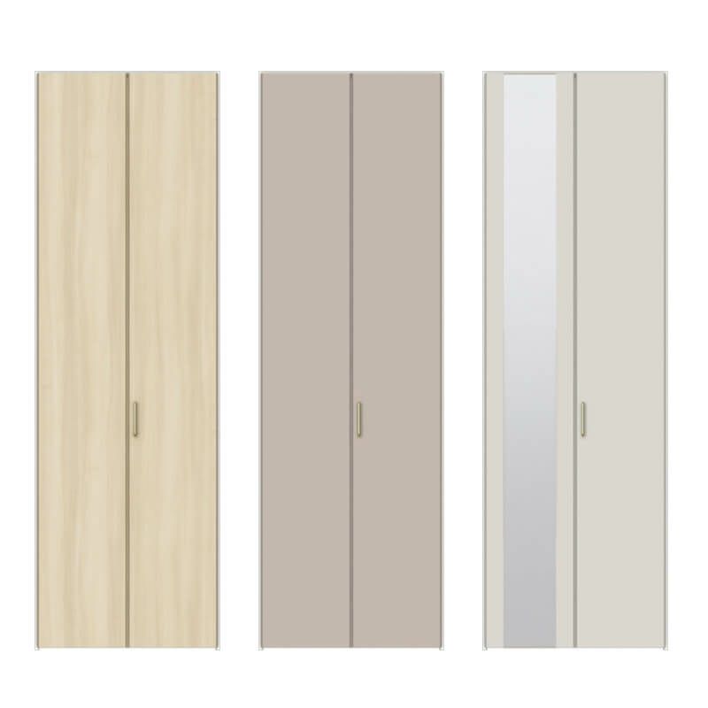 【オーダーサイズ 】クローゼット扉 ドア 2枚折れ戸 ラシッサD キナリモダン すっきりタイプ LAA ノンケーシング枠 W517～917×H1518～2425mm ミラー付/無 DIY