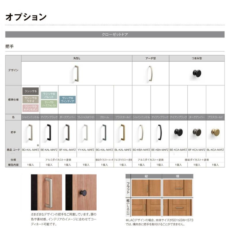 【オーダーサイズ 】クローゼット扉 ドア 片開き戸 ラシッサD キナリモダン LAA ノンケーシング枠 階段下タイプ W302～619mm×H524～1823mm DIY 7枚目