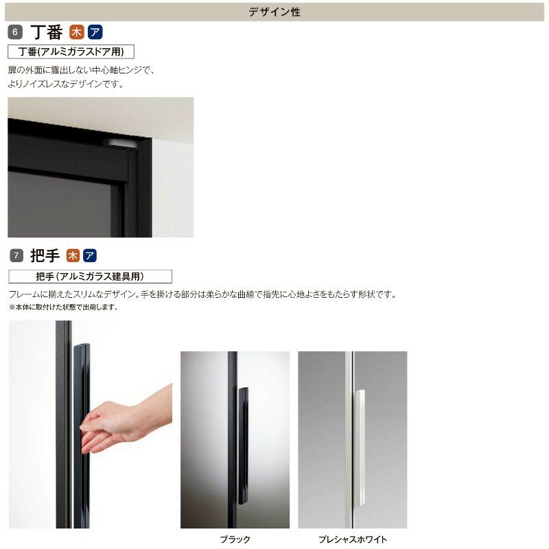 室内ドア 親子ドア ライン枠 2方枠 ラフィス RZA アルミガラス 1224 20000 リクシル LIXIL Raffis 建具 交換 リフォーム DIY 9枚目