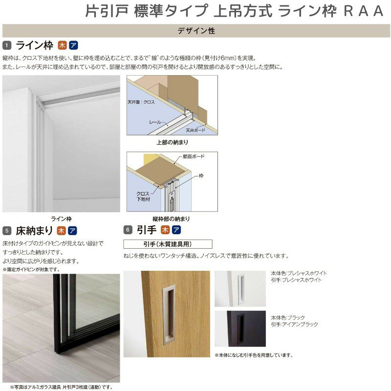 室内引戸 片引戸 標準タイプ 上吊方式 ライン枠 RAA ラフィス 室内引戸 片引戸 標準タイプ 上吊方式 ライン枠 RAA ラフィス