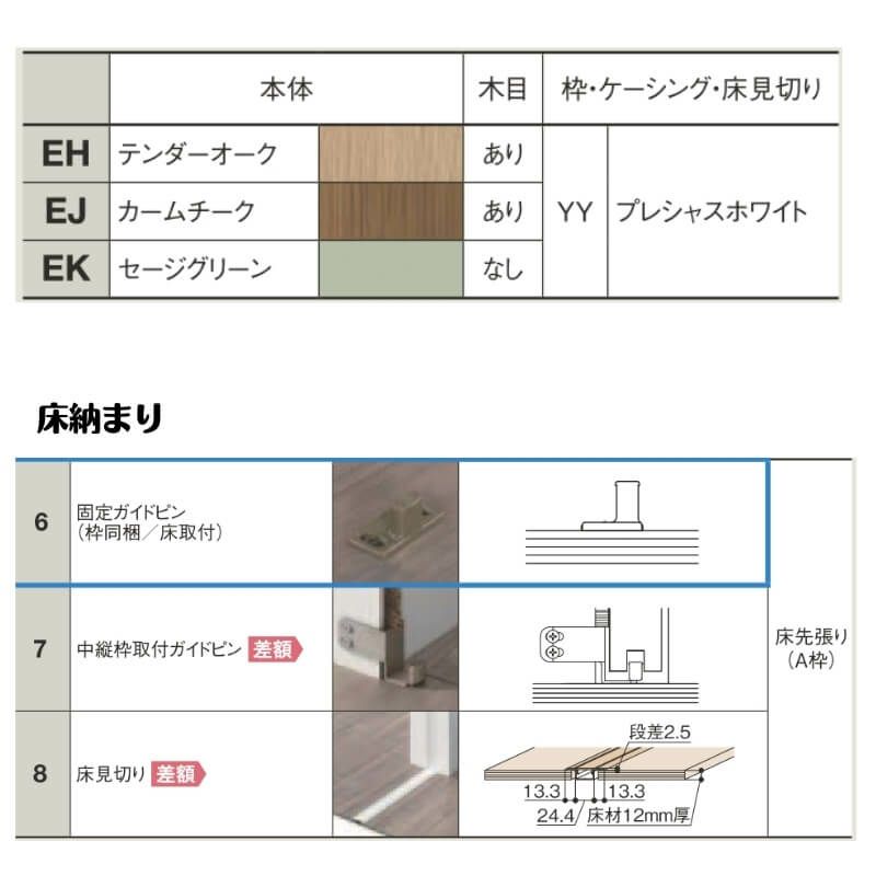 室内引戸 1220/1320/1420/1620/1820 ラシッサD ノースフォレスト
