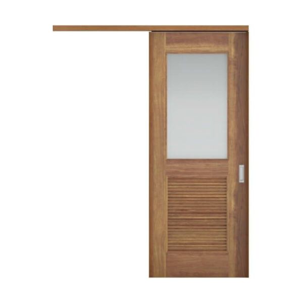 室内建具 かんたん建具 アウトセット引き戸 上吊 縦長窓1列デザイン アクリル