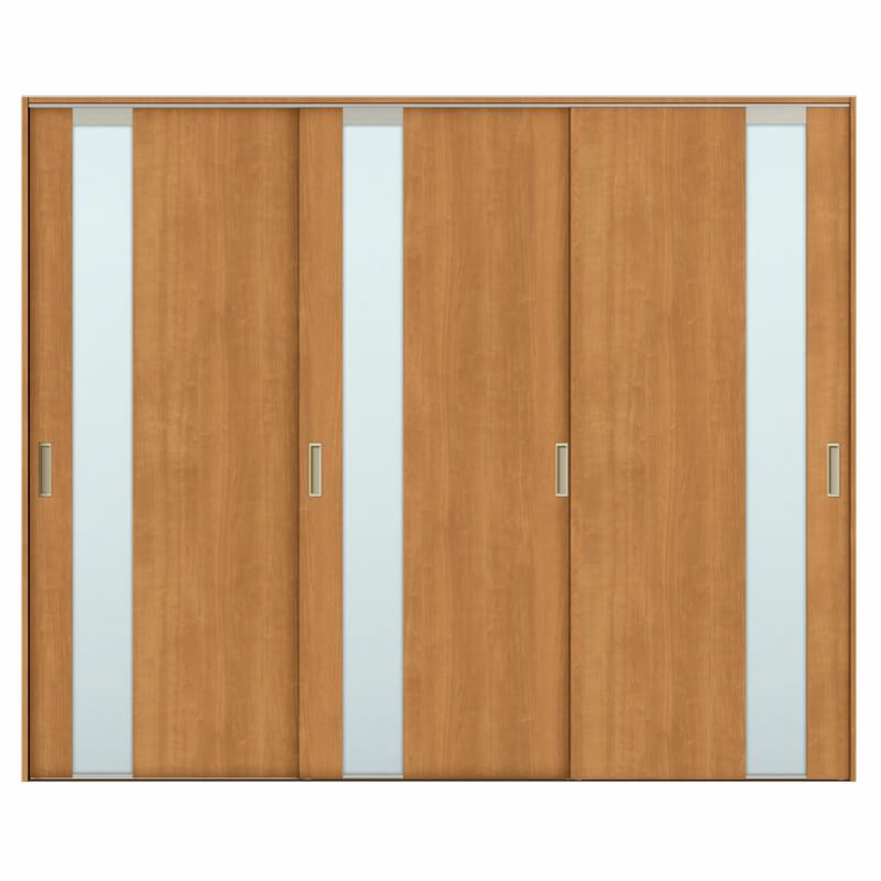 建具 室内引戸 TA Vレール方式 ノンケーシング枠 引違い戸 3枚建/EGT(エッチングガラス) 2420 リクシル トステム ドア 交換 リフォーム DIY