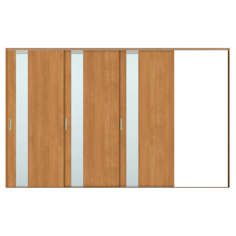 建具 室内引戸 TA Vレール方式 ノンケーシング枠 片引戸 3枚建/EGT(エッチングガラス) 3220 リクシル トステム ドア 交換 リフォーム DIY