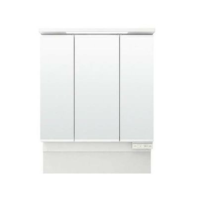 ピアラ ミラーキャビネット 間口W750mm MAJX2-753TZJU 3面鏡 アジャストミラー スリムLED 全収納 全高1780～1900mm用 くもり止めコート付