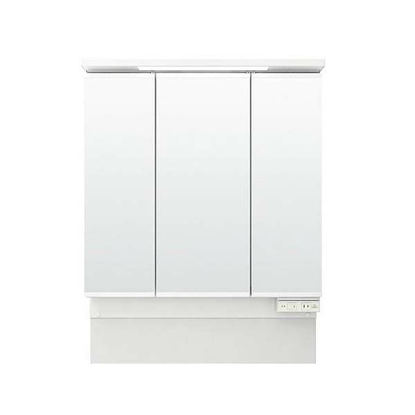 ピアラ ミラーキャビネット 間口W750mm MAJX2-753TZJU 3面鏡 アジャストミラー スリムLED 全収納 全高1780～1900mm用 くもり止めコート付