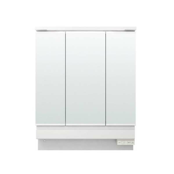 ピアラ ミラーキャビネット 間口W750mm MAR3-753KXJU 3面鏡 スリムLED スマートポケット付全収納 全高1900mm用 くもり止めコート付