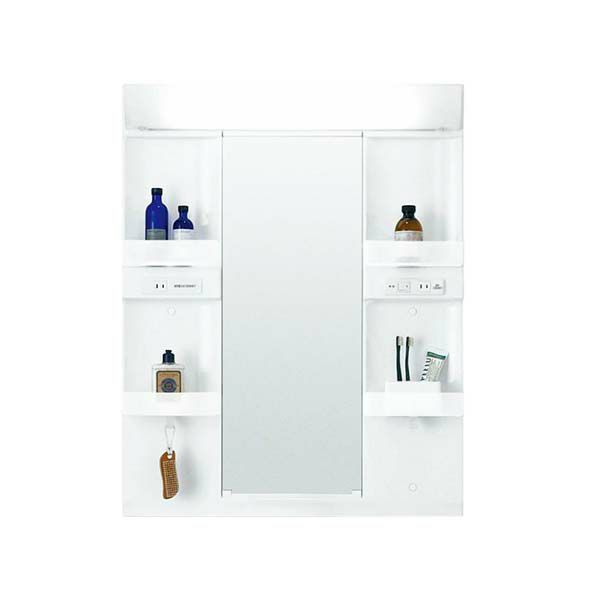 ピアラ ミラーキャビネット 間口W600mm MARE-601XSU 1面鏡 スタンダードLED 収納付 全高1900mm用 くもり止めコート付 洗面台 リフォーム