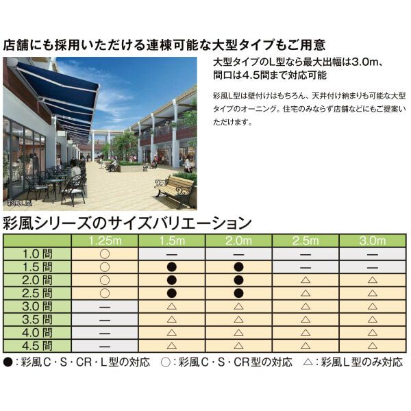オーニング リクシル 彩風L型 フリルタイプ 電動式 熱線遮断アクア 2.5間 間口4550mm 出幅1.5/2.0/2.5/3.0m 庇 日除け 窓 後付け 雨よけ リフォーム DIY 8枚目