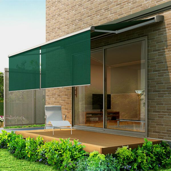 オーニング リクシル 彩風CR型 手動式 アクリル 2.5間 間口4550mm 出幅1.25/1.5/2.0m 庇 日除け 窓 後付け 雨よけ おしゃれ リフォーム DIY 4枚目