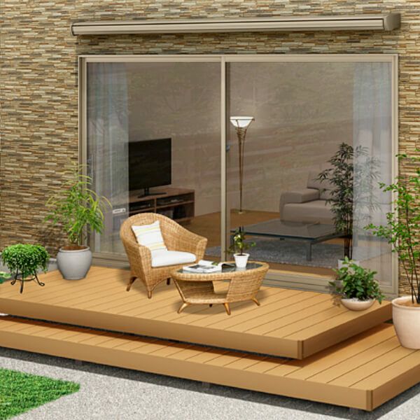 オーニング リクシル 彩風C型 手動式 ポリエステル 2.5間 間口4550mm 出幅1.25/1.5/2.0m 庇 日除け 窓 後付け 雨よけ おしゃれ リフォーム DIY 4枚目