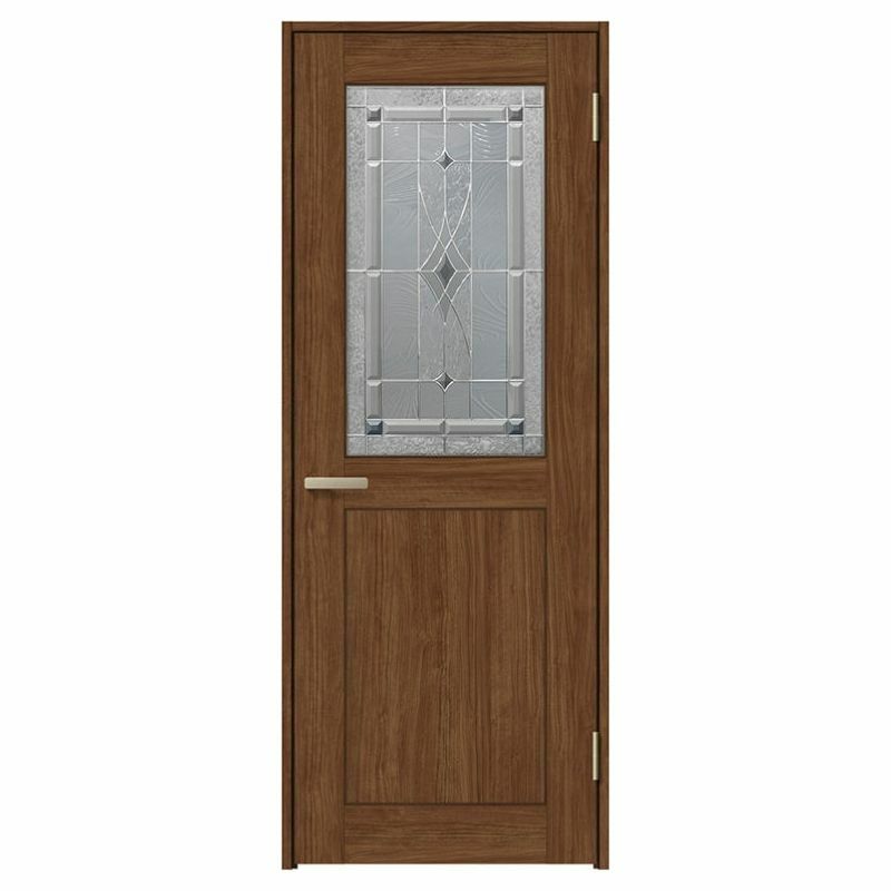 室内ドア 特注 オーダーサイズ ラシッサS 標準ドア LWB ケーシング付枠 W648～957×H2003～2163mm ステンドガラス入りドア 錠付き/錠なし リクシル LIXIL 屋内 オーダー 建具 ドア 木製 おしゃれ 室内ドア 交換 リフォーム DIY 【リフォームおたすけDIY】