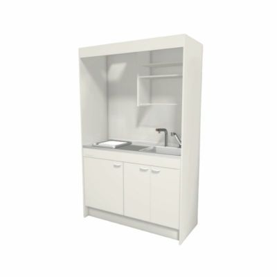 LIXIL ミニキッチン フルユニット 飲料用電気温水器タイプ 間口150cm(1500mm) IHヒーター100V DMK15LKWC(1/2)F100(R/L) 電気温水器セット付で注文可能 コンパクトキッチン 流し台 リフォーム