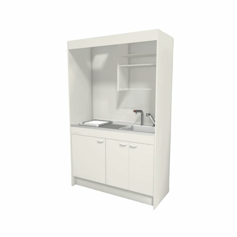 LIXIL ミニキッチン フルユニット 飲料用電気温水器タイプ 間口150cm(1500mm) IHヒーター100V DMK15LKWC(1/2)F100(R/L) 電気温水器セット付で注文可能 コンパクトキッチン 流し台 リフォーム