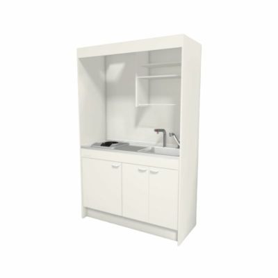 LIXIL ミニキッチン フルユニット 飲料用電気温水器タイプ 間口150cm(1500mm) 電気コンロ100V DMK15LKWC(1/2)A100(R/L) 電気温水器セット付で注文可能 コンパクトキッチン 流し台 リフォーム