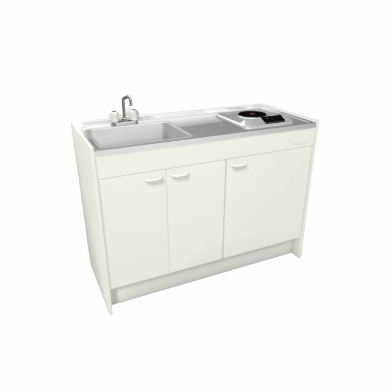 ミニキッチン 間口150cm ハーフユニット 扉タイプ 電気コンロ200V
