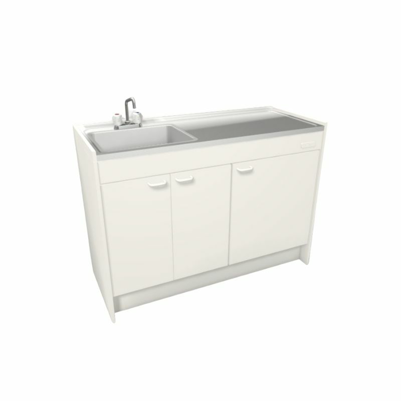 LIXIL ミニキッチン ハーフユニット 扉タイプ 間口105cm(1050mm) コンロなし DMK10HEW(B/E)(1/2)NN◆(R/L) コンパクトキッチン 流し台 リフォーム