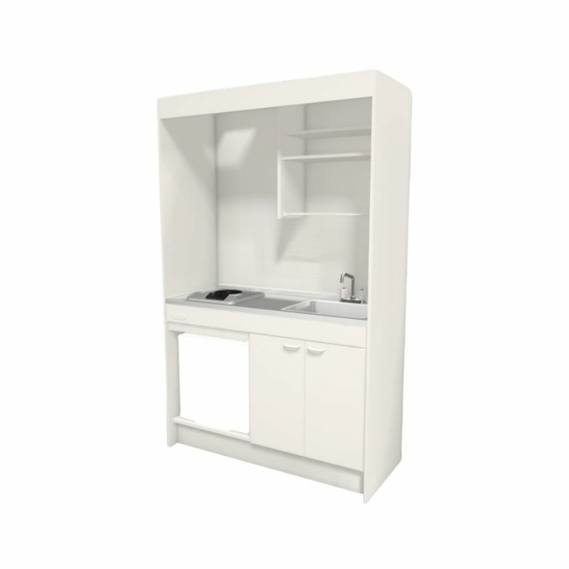 LIXIL ミニキッチン フルユニット 冷蔵庫タイプ 間口105cm(1050mm) 電気コンロ200V DMK10LFW(B/E)(1/2)A200(R/L) 冷蔵庫付きでの注文可能 コンパクトキッチン 流し台 リフォーム