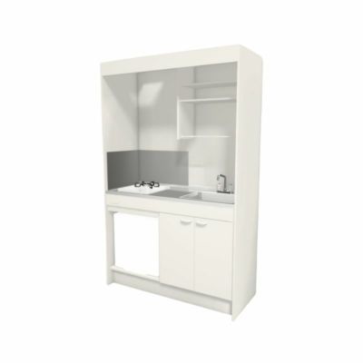 LIXIL ミニキッチン フルユニット 冷蔵庫タイプ 間口90cm(900mm) ガスコンロ DMK09LFW(B/E)(1/2)D◆(R/L) 冷蔵庫付きでの注文可能 コンパクトキッチン 流し台 リフォーム