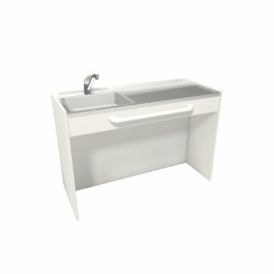 LIXIL ミニキッチン オープンタイプ ハーフユニット 間口105cm(1050mm) コンロなし DMK10HG(W/N)(D)(1/2)NN(R/L) コンパクトキッチン 流し台 リフォーム