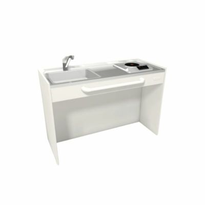 LIXIL ミニキッチン オープンタイプ ハーフユニット 間口105cm(1050mm) 電気コンロ100V DMK10HG(W/N)(D)(1/2)A100(R/L) コンパクトキッチン 流し台 リフォーム