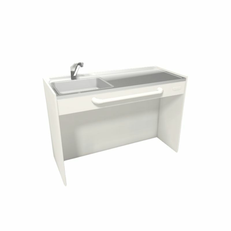 LIXIL ミニキッチン オープンタイプ ハーフユニット 間口90cm(900mm) コンロなし DMK09HG(W/N)(D)(1/2)NN(R/L) コンパクトキッチン 流し台 リフォーム