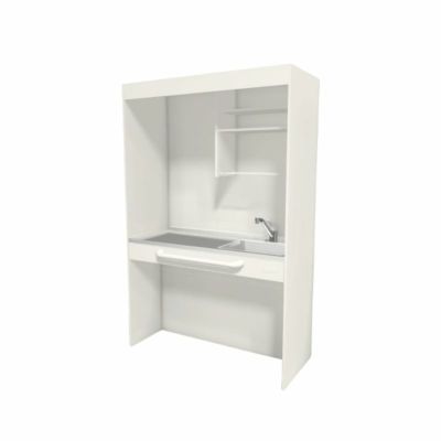 LIXIL ミニキッチン オープンタイプ フルユニット 間口105cm(1050mm) コンロなし DMK10PG(W/N)(D)(1/2)NN(R/L) コンパクトキッチン 流し台 リフォーム