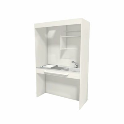 LIXIL ミニキッチン オープンタイプ フルユニット 間口105cm(1050mm) IHヒーター200V DMK10LG(W/N)(D)(1/2)F200(R/L) コンパクトキッチン 流し台 リフォーム