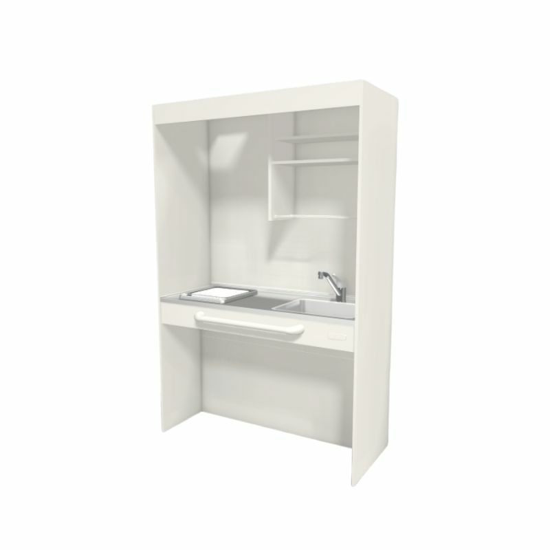 LIXIL ミニキッチン オープンタイプ フルユニット 間口90cm(900mm) IHヒーター200V DMK09LG(W/N)(D)(1/2)F200(R/L) コンパクトキッチン 流し台 リフォーム