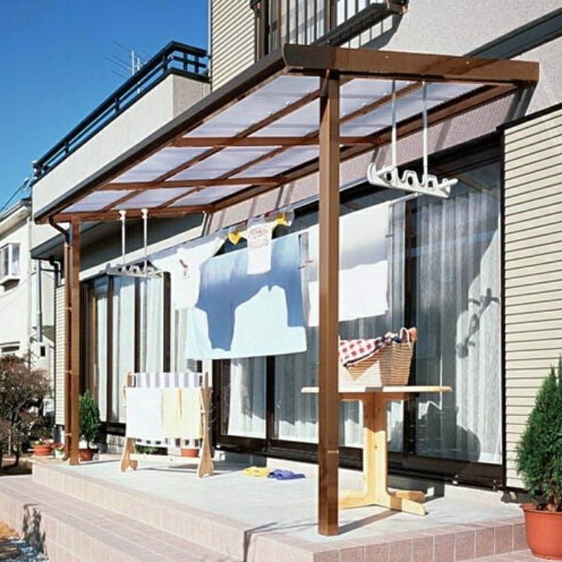 LIXILナーラテラス 600タイプ 関西間 間口9970mm(5.0間)×出幅885mm(3尺) 耐積雪20cm 標準柱