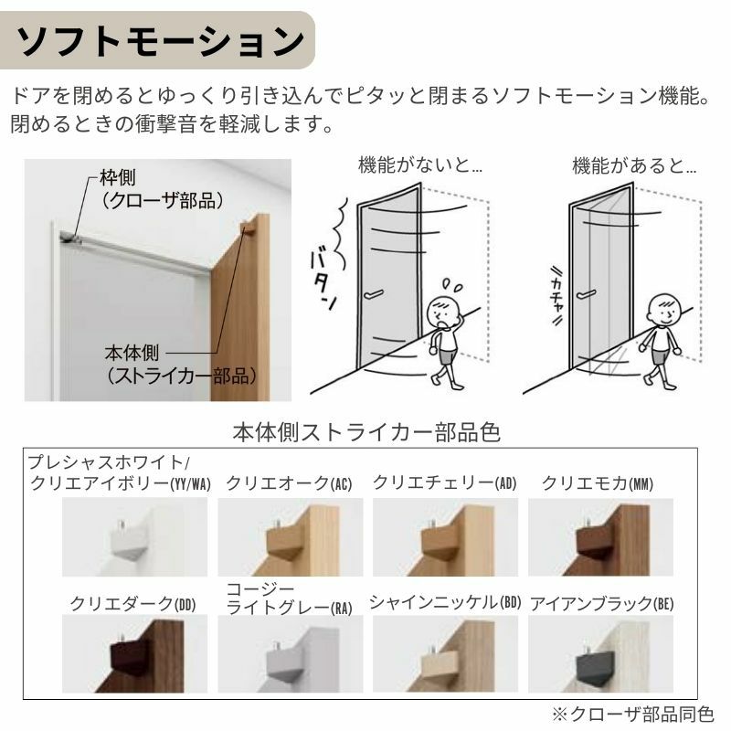 室内ドア ラシッサD パレット 標準ドア LGH ケーシング付枠 05520/0620/06520/0720/0820/0920 ガラス入りドア 錠付き/錠なし リクシル LIXIL 屋内 セミオーダー 建具 ドア 木製 おしゃれ 室内ドア 交換 リフォーム DIY 【リフォームおたすけDIY】 5枚目