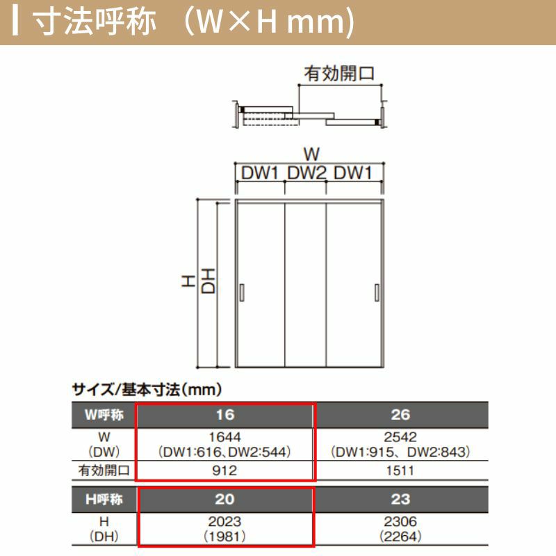 クローゼットドア ラシッサS 引き戸 連動タイプ LAB ノンケーシング枠 1620 W1644×H2023mm リクシル トステム/トステム 引戸 収納 押し入れ 棚 扉 LIXIL/TOSTEM リビング建材 室内建具 扉 戸 DIY 5枚目