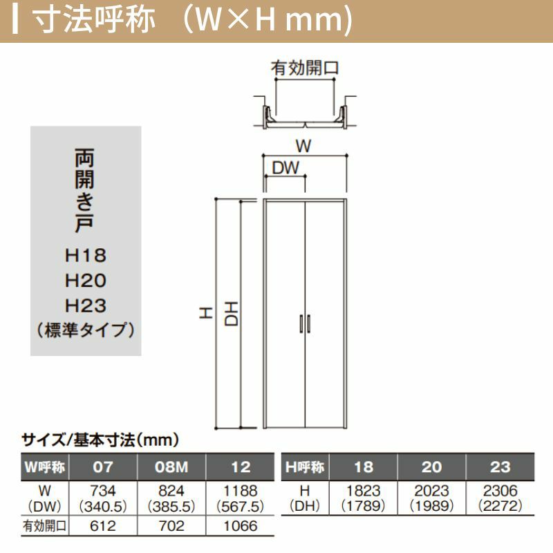 クローゼットドア ラシッサS 両開き戸 LAA ケーシング枠 0718/08M18 リクシル トステム 開き戸 収納 押し入れ 棚 扉 LIXIL/TOSTEM リビング建材 室内建具 扉 戸 DIY 5枚目