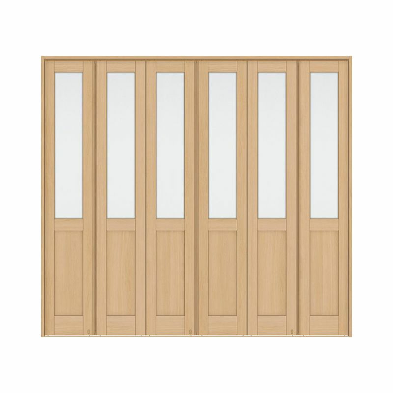 可動間仕切り 6枚建 折れ戸 ラシッサS ガラスタイプ LGA ケーシング枠 2423 W2445×H2306mm リクシル トステム 室内引き戸 折戸 ドア LIXIL/TOSTEM リビング建材 室内建具 居室ドア 戸 扉 リフォーム DIY