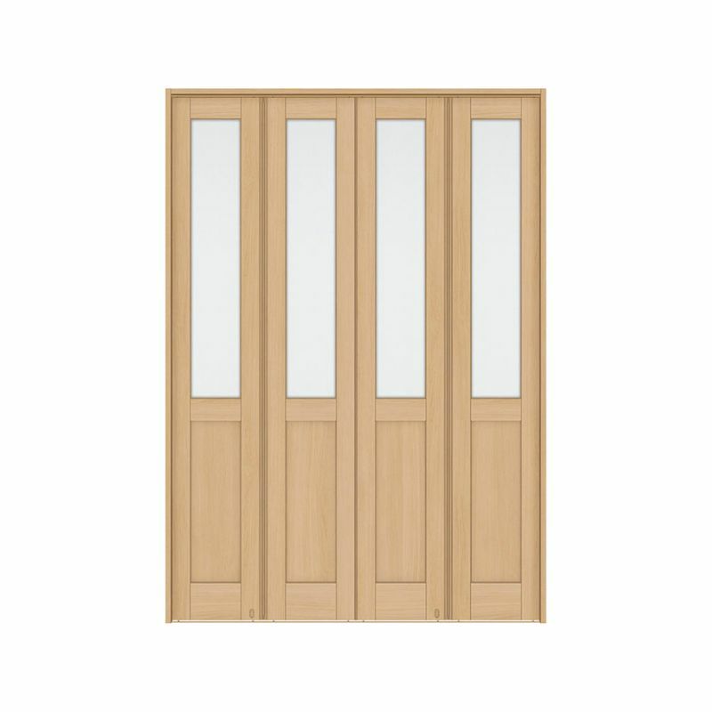 可動間仕切り 4枚建 折れ戸 ラシッサS ガラスタイプ LGA ケーシング枠 1623 W1644×H2306mm リクシル トステム 室内引き戸 折戸 ドア LIXIL/TOSTEM リビング建材 室内建具 居室ドア 戸 扉 リフォーム DIY