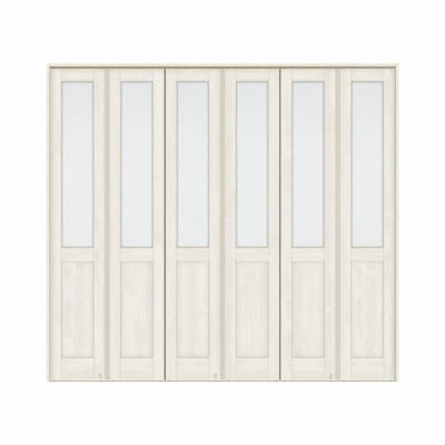 可動間仕切り 6枚建 折れ戸 ラシッサS ガラスタイプ LGA ノンケーシング枠 2523 W2550×H2306mm リクシル トステム 室内引き戸 折戸 ドア LIXIL/TOSTEM リビング建材 室内建具 居室ドア 戸 扉 リフォーム DIY