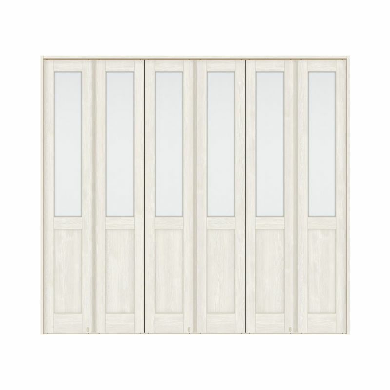 可動間仕切り 6枚建 折れ戸 ラシッサS ガラスタイプ LGA ノンケーシング枠 2523 W2550×H2306mm リクシル トステム 室内引き戸 折戸 ドア LIXIL/TOSTEM リビング建材 室内建具 居室ドア 戸 扉 リフォーム DIY