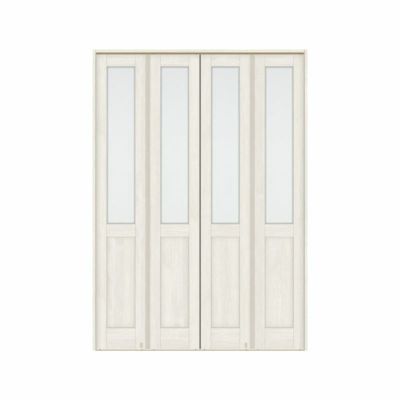 可動間仕切り 4枚建 折れ戸 ラシッサS ガラスタイプ LGA ノンケーシング枠 1623 W1644×H2306mm リクシル トステム 室内引き戸 折戸 ドア LIXIL/TOSTEM リビング建材 室内建具 居室ドア 戸 扉 リフォーム DIY