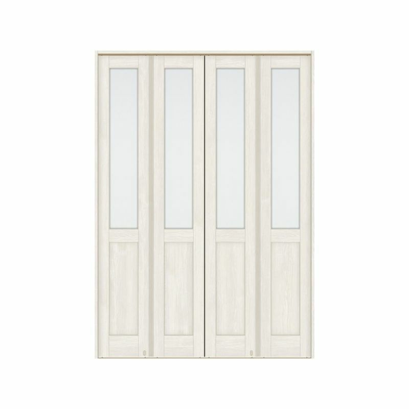 可動間仕切り 4枚建 折れ戸 ラシッサS ガラスタイプ LGA ノンケーシング枠 1623 W1644×H2306mm リクシル トステム 室内引き戸 折戸 ドア LIXIL/TOSTEM リビング建材 室内建具 居室ドア 戸 扉 リフォーム DIY